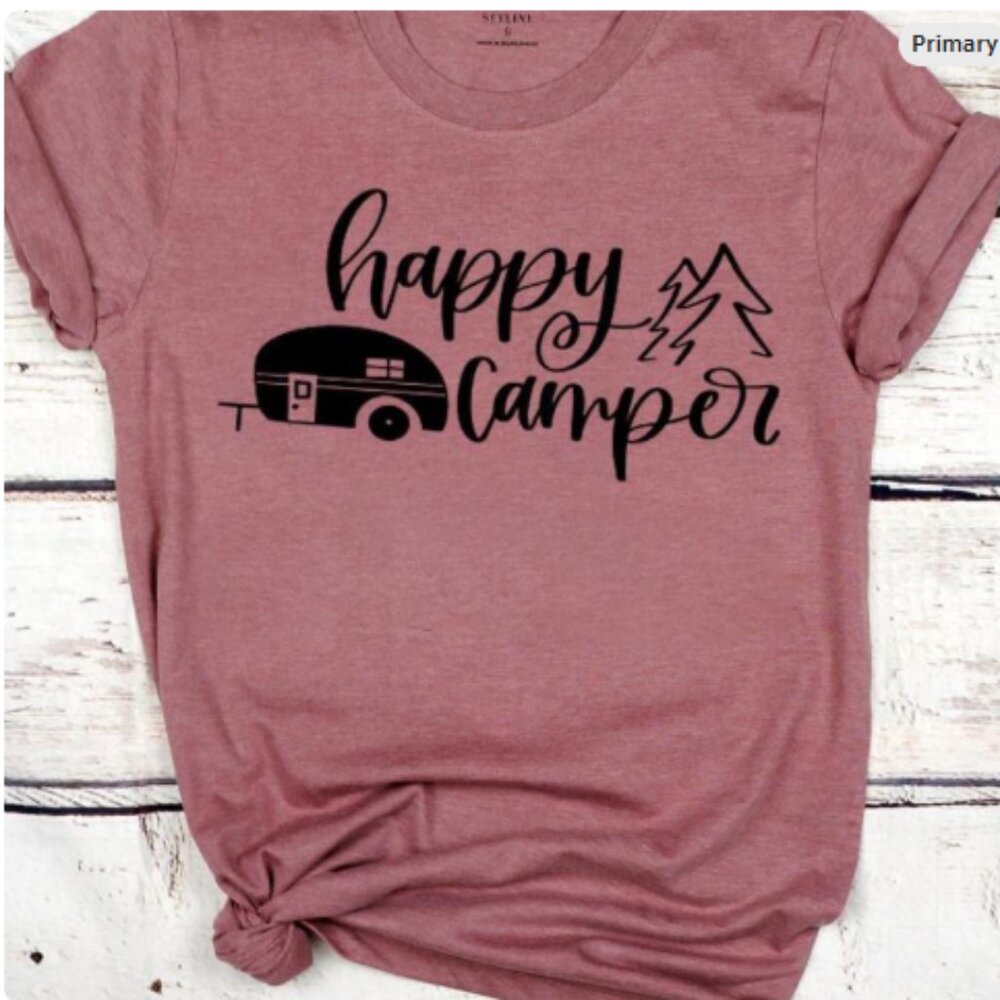 Happy Camper Tee - Camping - Graphic Tee